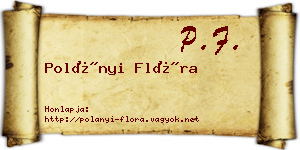 Polányi Flóra névjegykártya